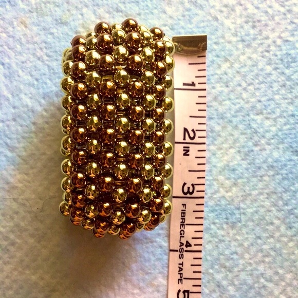 GOLD/COPPER BEADED BRACELET - Picture 2 of 9